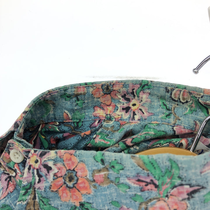 90'S Reyn Spooner Swimsuit Tag Bikini Tag All-Over Floral Print Pullover Button-Down Hawaiian Aloha Shirt Men's L /eaa451893