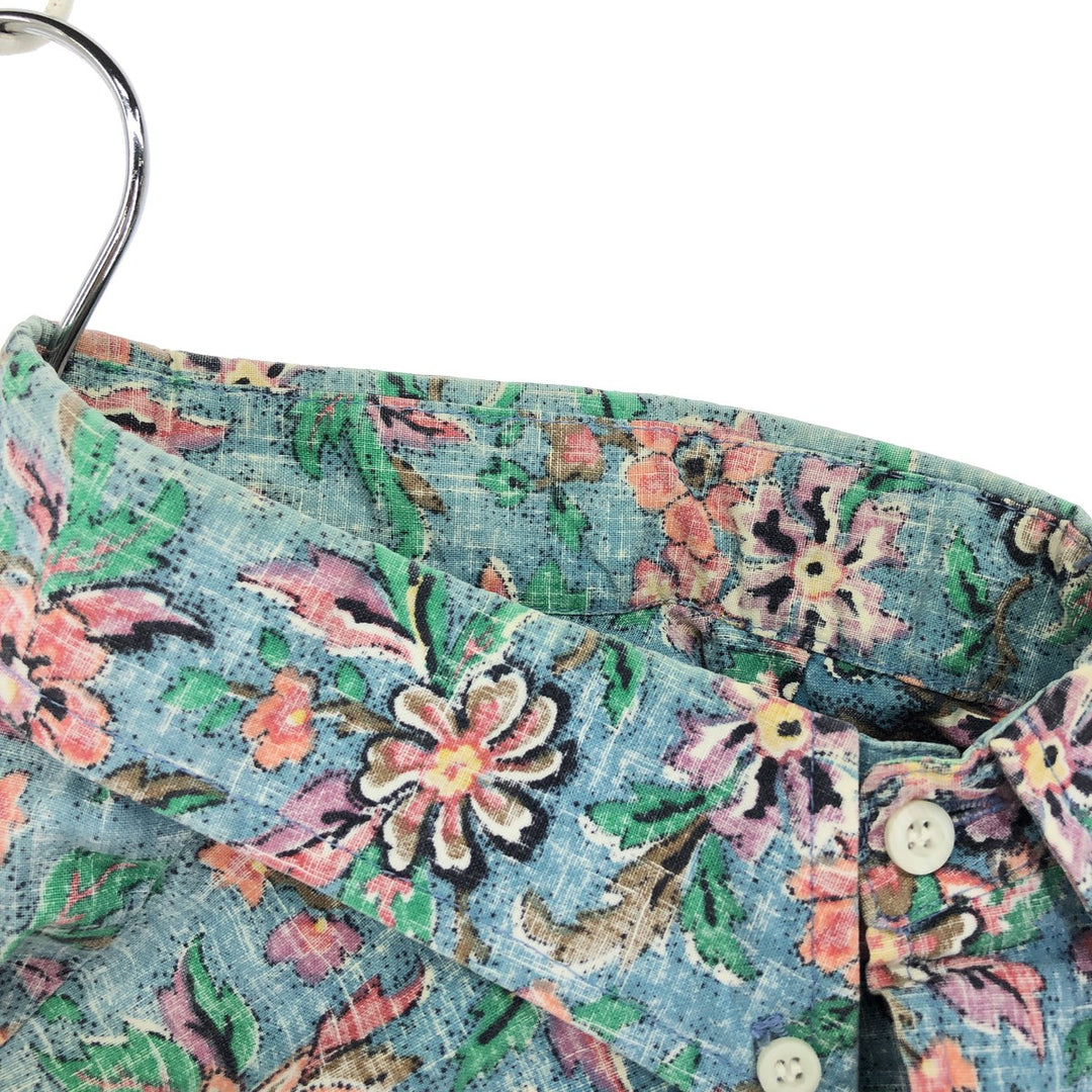 90'S Reyn Spooner Swimsuit Tag Bikini Tag All-Over Floral Print Pullover Button-Down Hawaiian Aloha Shirt Men's L /eaa451893