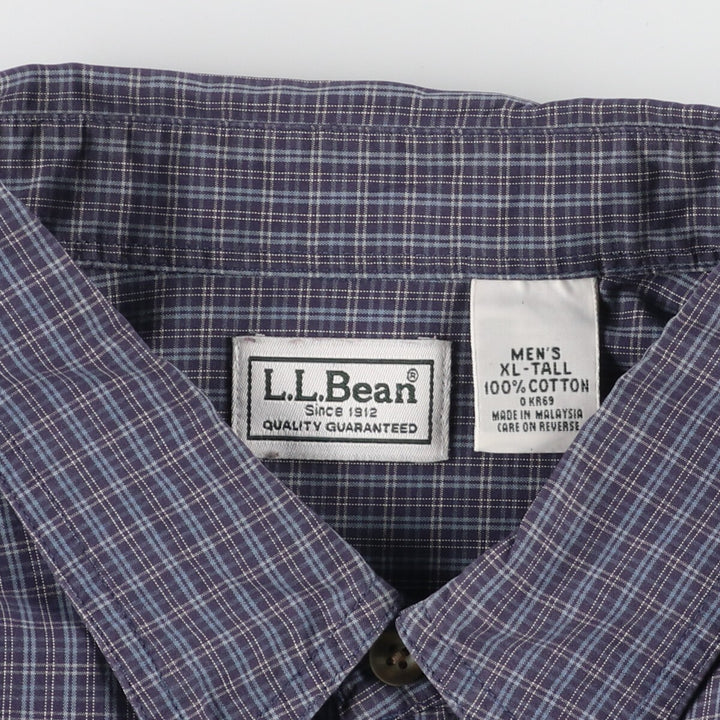 00'S LLBean Long Sleeve Button-Down Check Shirt Men's XL /eaa451938