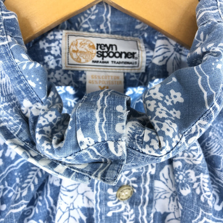 70s~80'S Reyn Spooner Gold Tag Nipple Tag All-Over Print Lahaina Sailor Button-Down Hawaiian Aloha Shirt Men's L /eaa451965