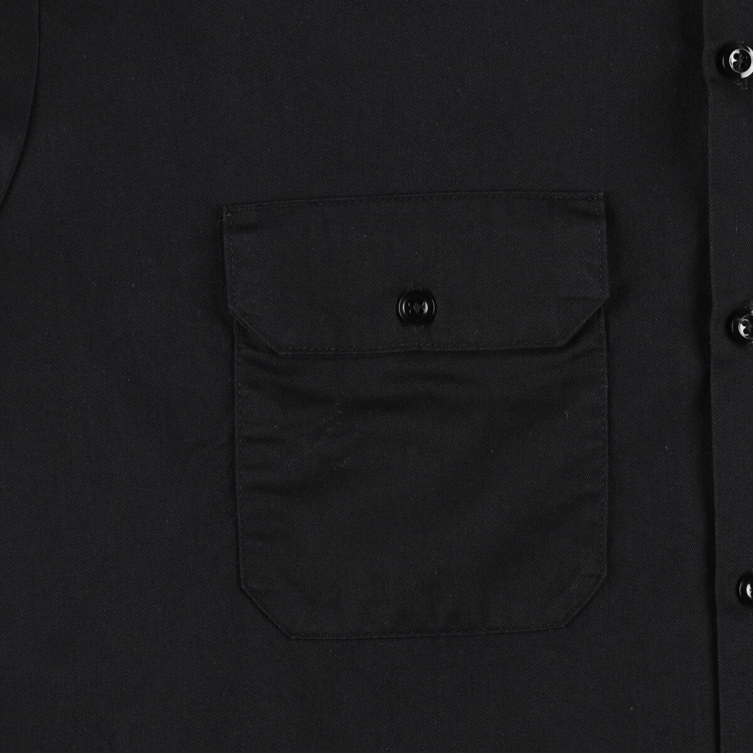 Dickies Short Sleeve Work Shirt, Men's XL polyester black type Vintage Second Hand