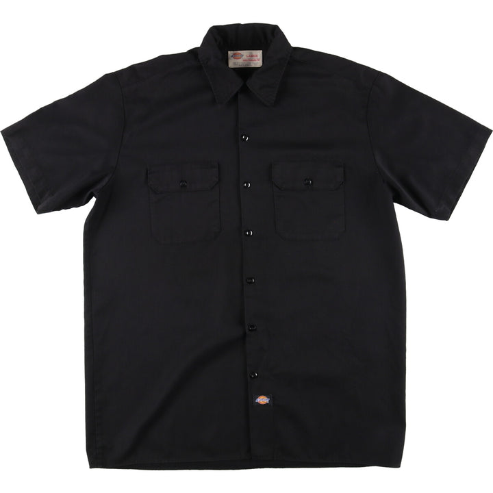 Dickies Short Sleeve Work Shirt, Men's XL polyester black type Vintage Second Hand