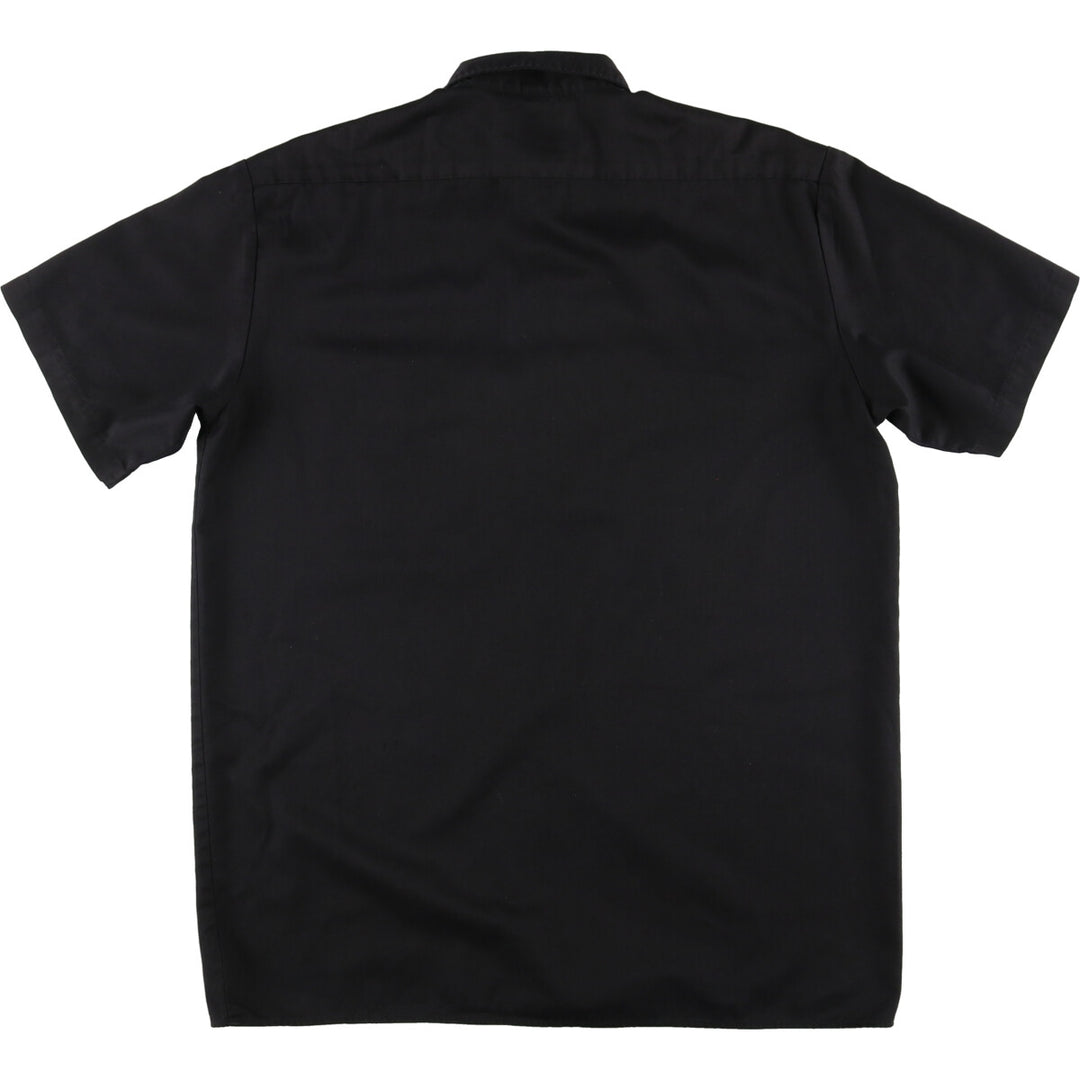 Dickies Short Sleeve Work Shirt, Men's XL polyester black type Vintage Second Hand