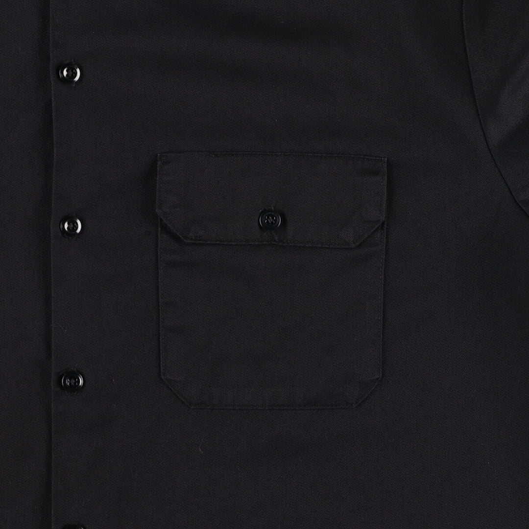 Dickies Short Sleeve Work Shirt, Men's XL polyester black type Vintage Second Hand