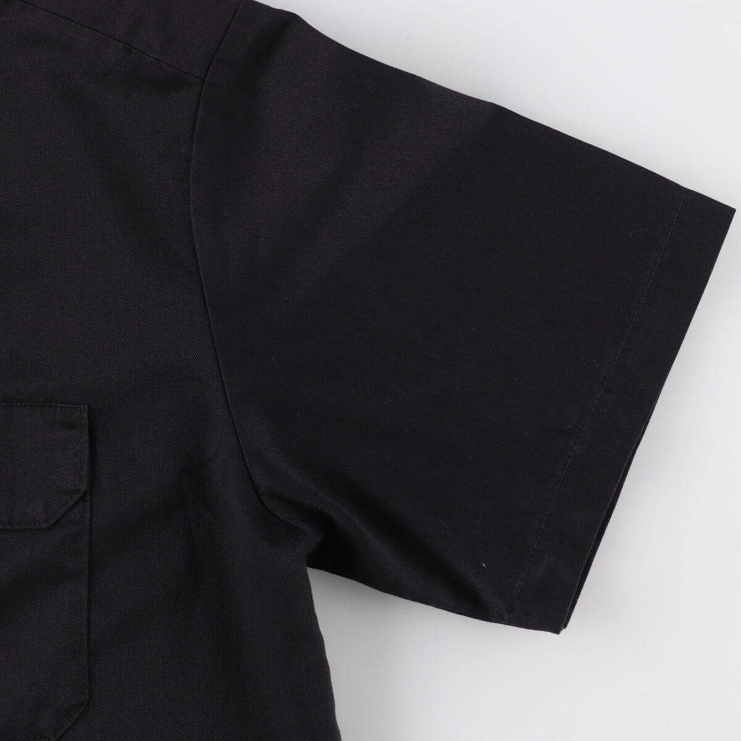Dickies Short Sleeve Work Shirt, Men's XL polyester black type Vintage Second Hand