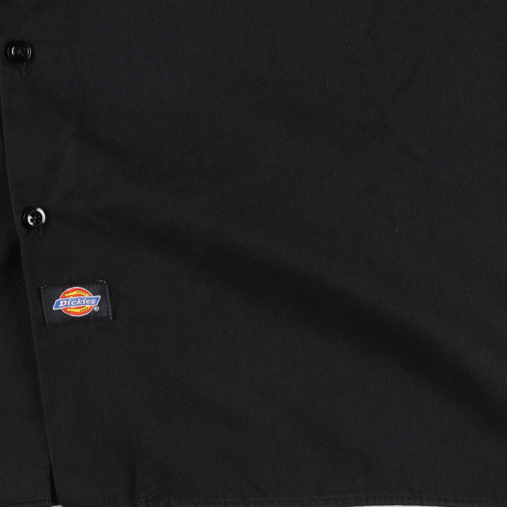 Dickies Short Sleeve Work Shirt, Men's XL polyester black type Vintage Second Hand