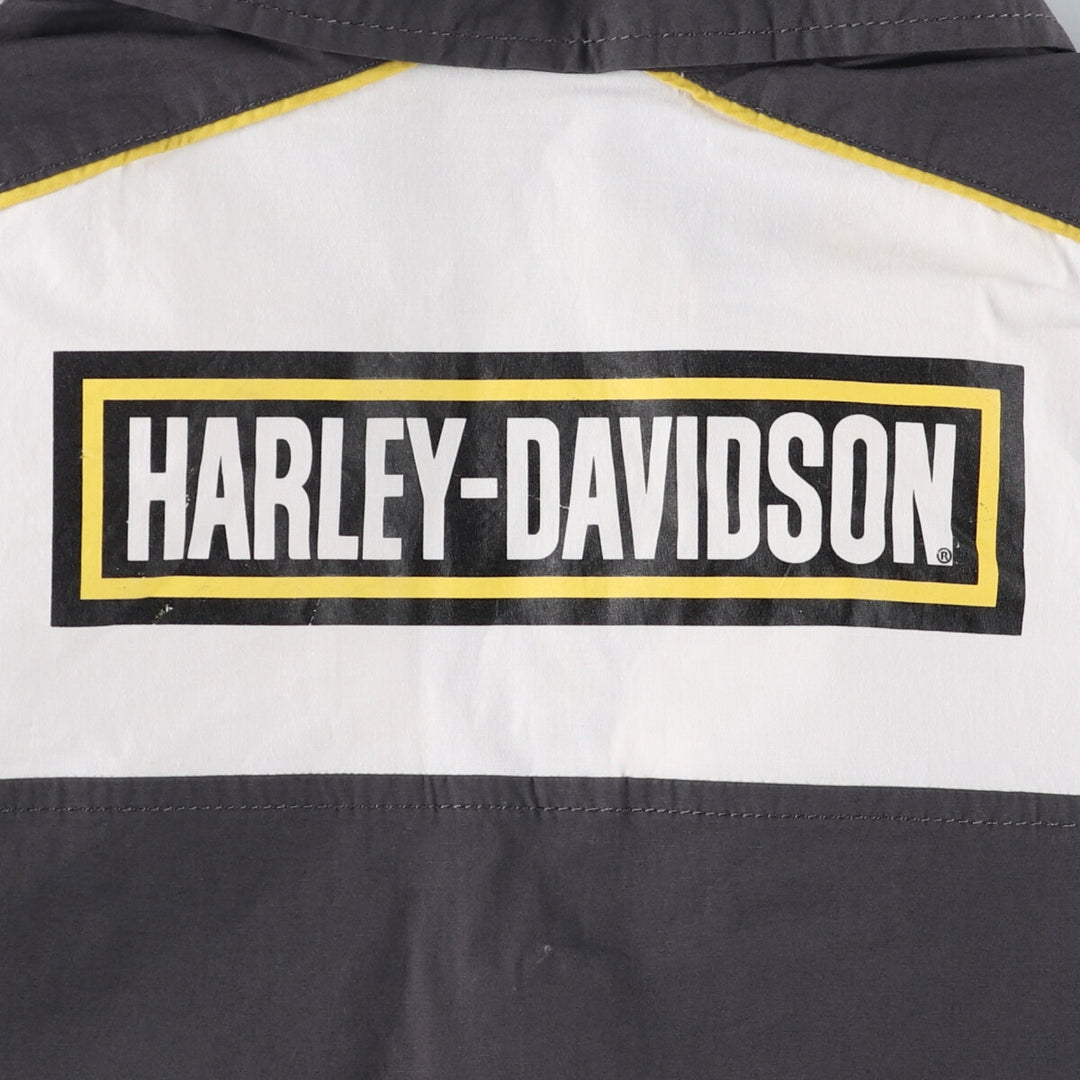 Harley-Davidson Full-Zip Short-Sleeve Cotton Shirt for Women (Equivalent to XL) /eaa452024