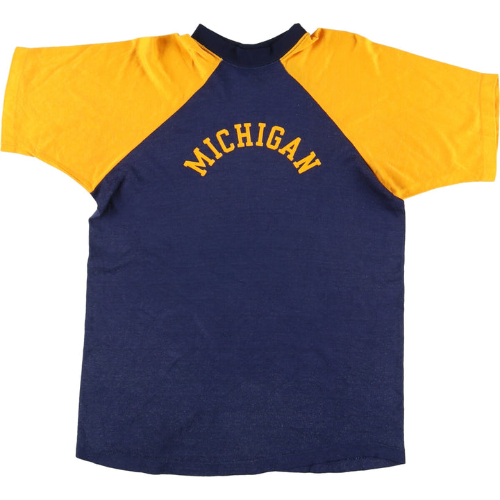 70'S Champion Bar Tag MICHIGAN University of Michigan Raglan T-shirt Women's L Vintage /eaa452034