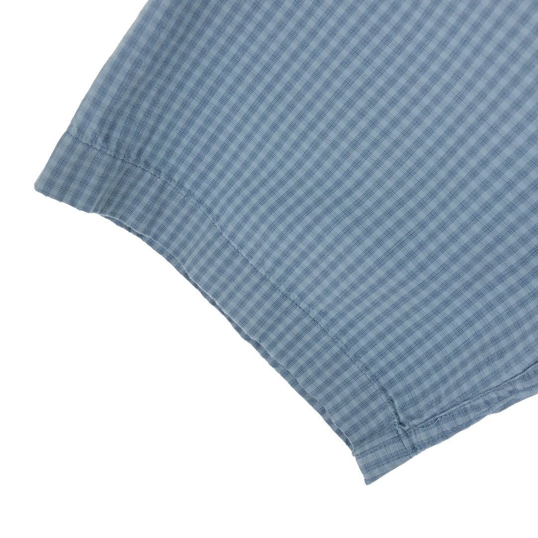 LLBean Short Sleeve Button Down Check Shirt Men's M cotton blue type Vintage Second Hand
