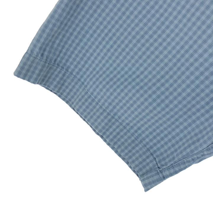 LLBean Short Sleeve Button Down Check Shirt Men's M cotton blue type Vintage Second Hand