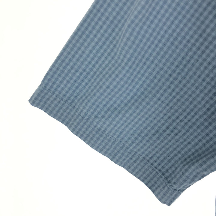 LLBean Short Sleeve Button Down Check Shirt Men's M cotton blue type Vintage Second Hand