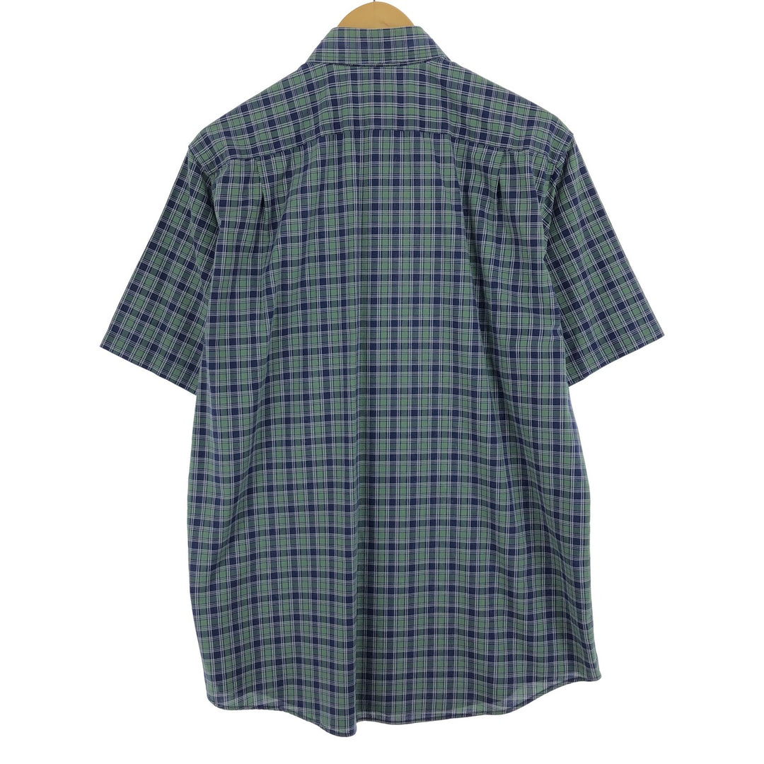 LLBean Short Sleeve Button Down Check Shirt Men's M /eaa452091