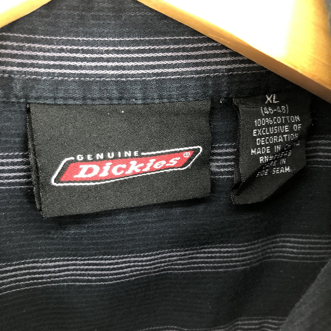 Dickies Short Sleeve Cotton Striped Shirt Men's XL /eaa452092