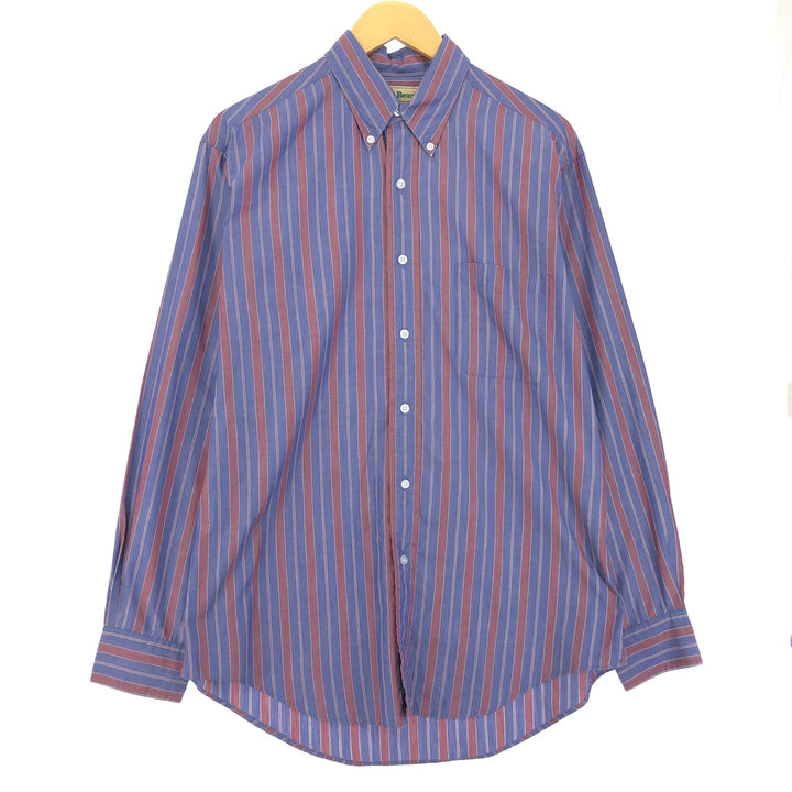 80'S LLBean Long Sleeve Button Down Striped Shirt Men's M Vintage /eaa452225