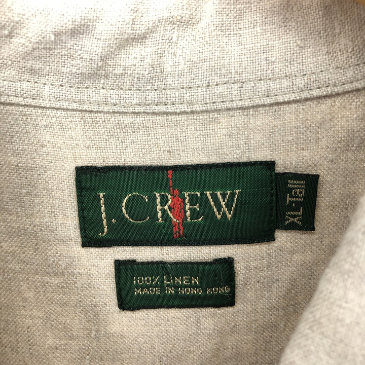 90'S J.Crew Long Sleeve Linen Shirt Men's XL Vintage /eaa452312