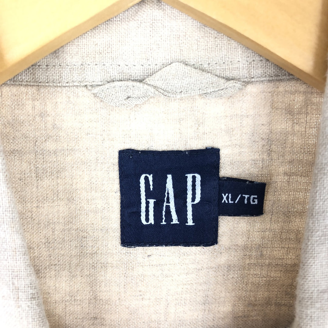 00'S GAP Long Sleeve Linen Shirt Men's XL Vintage /eaa452314