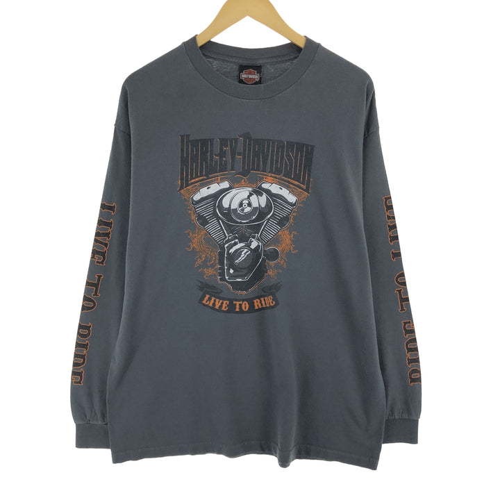 00'S Harley-Davidson Engine Long Sleeve T-Shirt, Men's XXL /eaa452377
