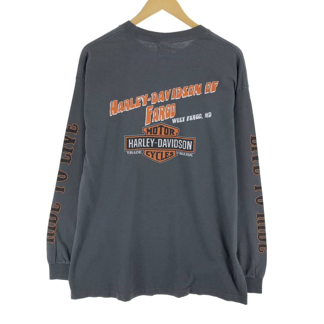 00'S Harley-Davidson Engine Long Sleeve T-Shirt, Men's XXL /eaa452377
