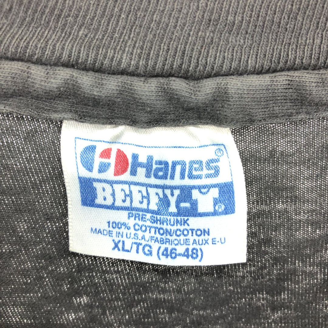 80'S Hanes BEEFY-T Blue Tag Long Sleeve T-Shirt Made in USA Men's XL Vintage /eaa452391