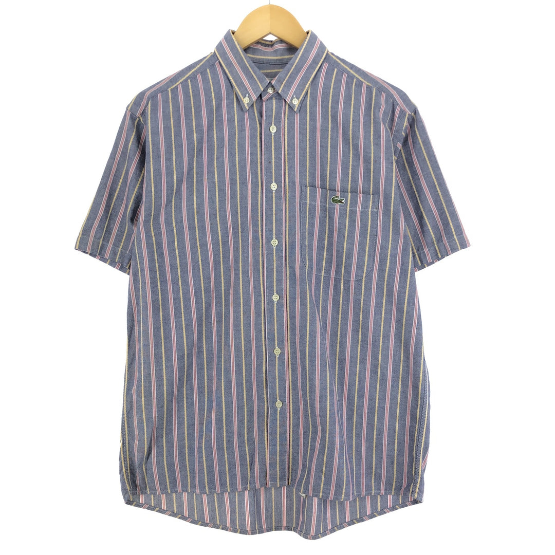 Lacoste LACOSTE CHEMISE French Lacoste short sleeve button down striped shirt made in France men's M /eaa452452