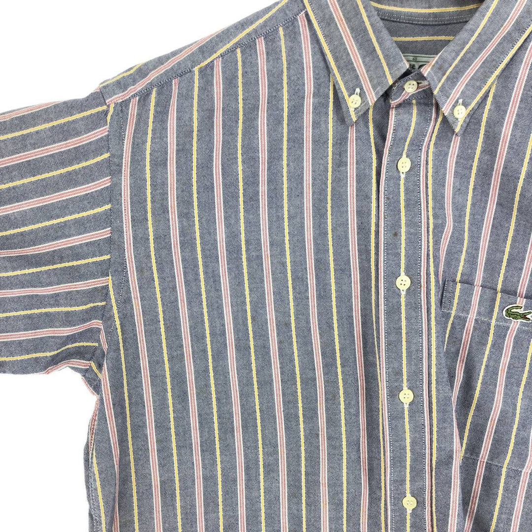 Lacoste LACOSTE CHEMISE French Lacoste short sleeve button down striped shirt made in France men's M /eaa452452