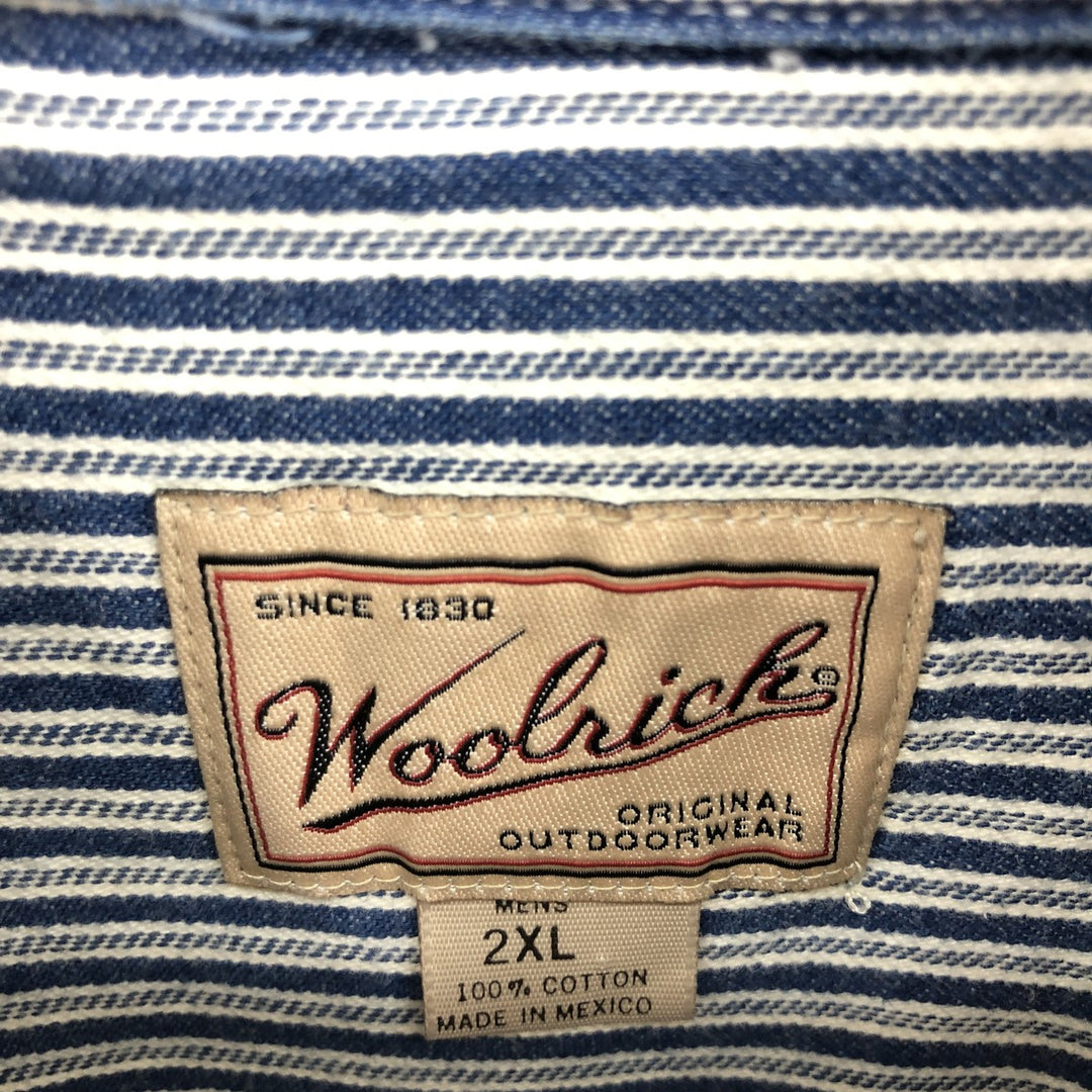 00'S WOOLRICH Long Sleeve Button Down Striped Shirt Men's XL /eaa452499