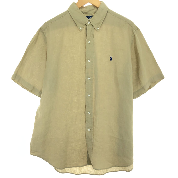 Ralph Lauren RALPH LAUREN Short Sleeve Linen Button Down Shirt Men's L /eaa452552