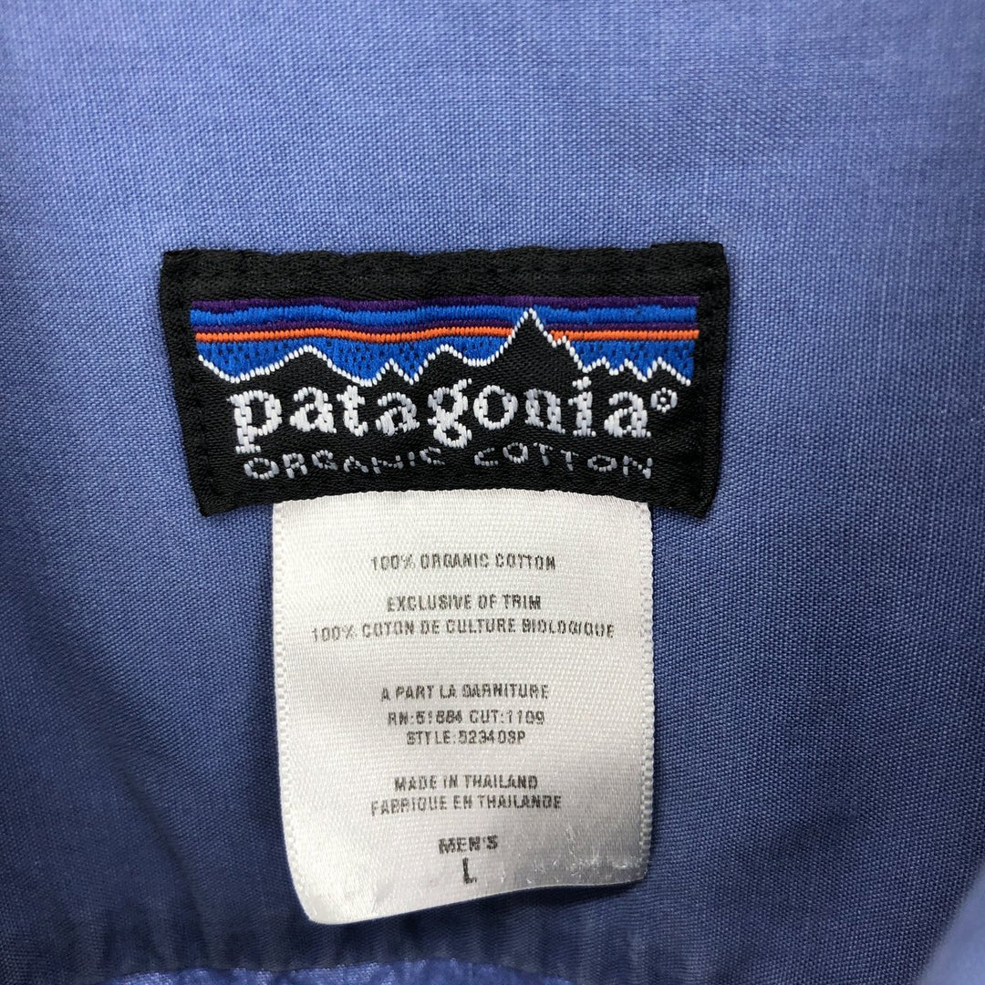 00'S Patagonia 52340SP short sleeve cotton shirt, men's L /eaa452562