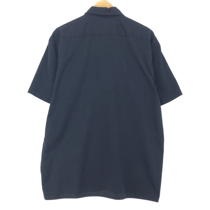 Dickies Short Sleeve Work Shirt, Men's L polyester black type Vintage Second Hand