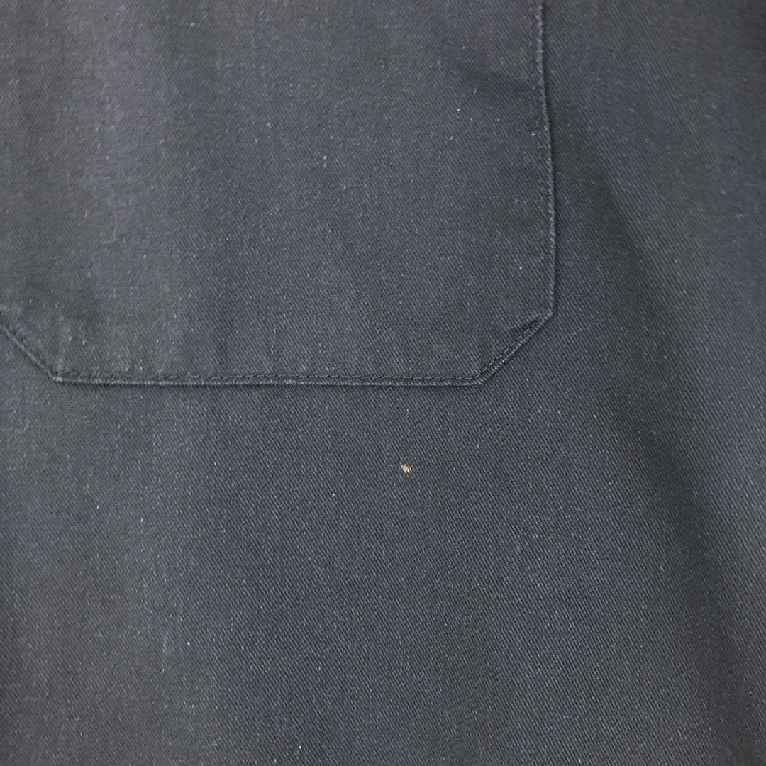 Dickies Short Sleeve Work Shirt, Men's L polyester black type Vintage Second Hand