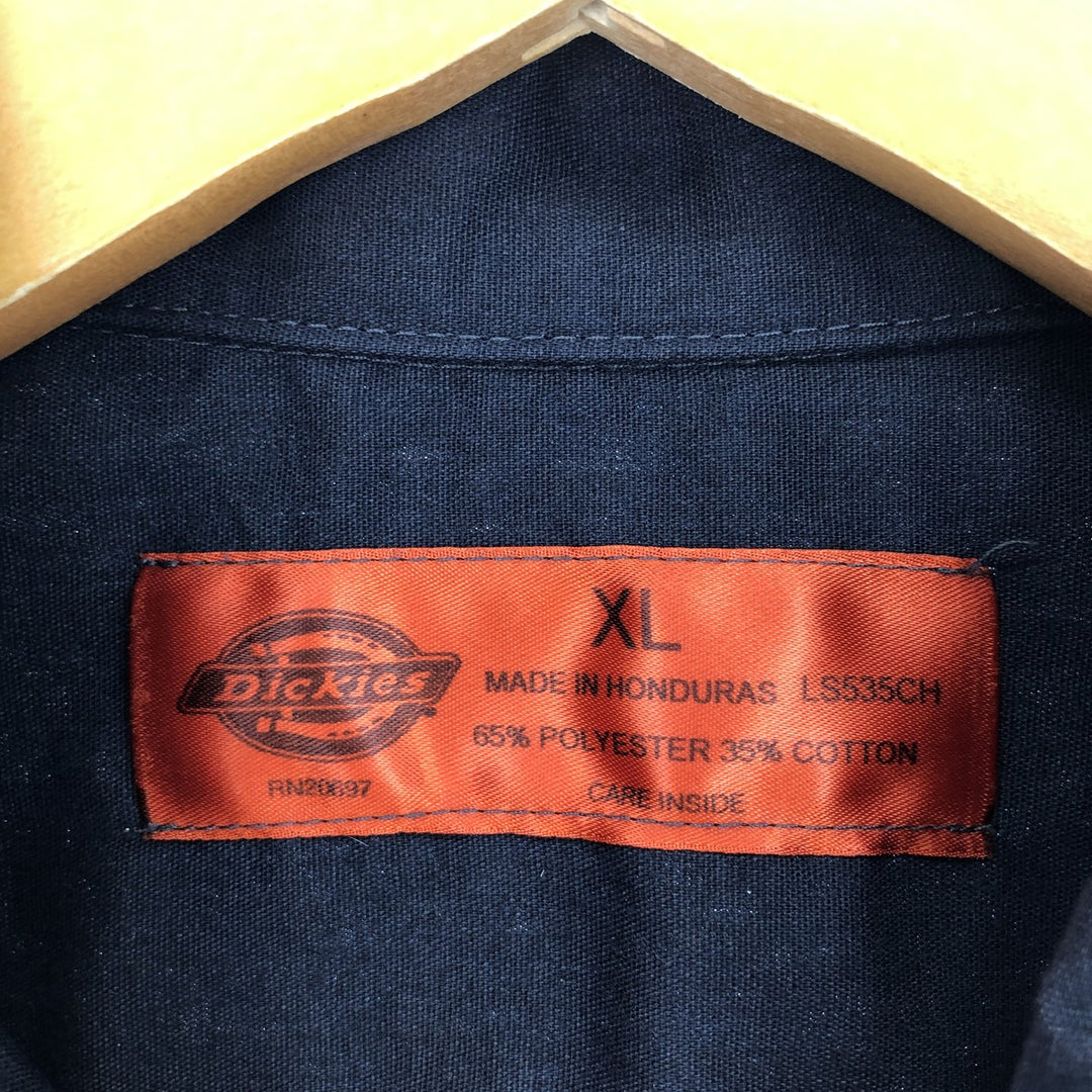 Dickies Short Sleeve Work Shirt, Men's XL polyester gray type Vintage Second Hand