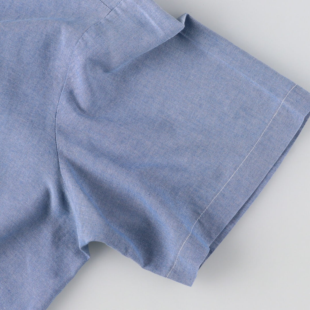 90'S Dickies Chambray Short Sleeve Work Shirt Men's XXL Vintage cotton Blue type light blue Vintage Second Hand