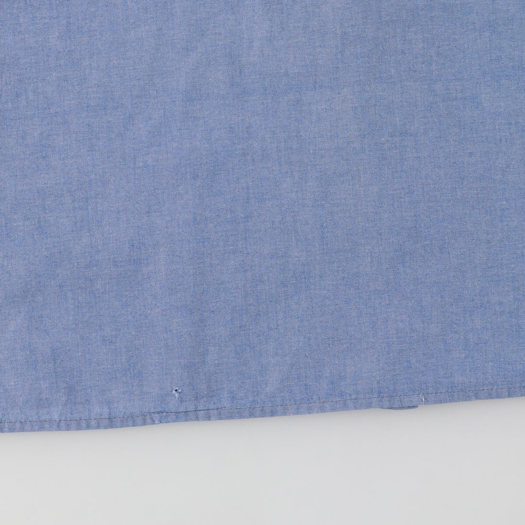 90'S Dickies Chambray Short Sleeve Work Shirt Men's XXL Vintage cotton Blue type light blue Vintage Second Hand