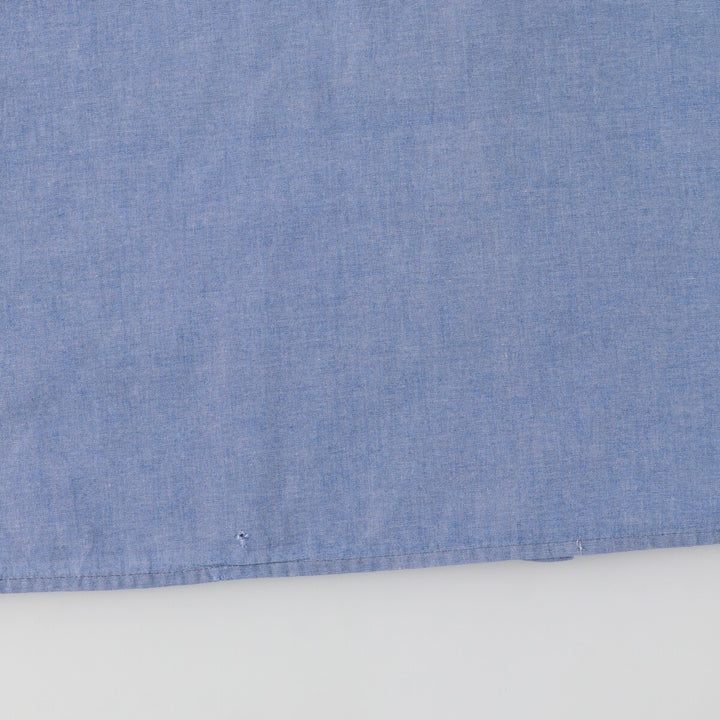 90'S Dickies Chambray Short Sleeve Work Shirt Men's XXL Vintage cotton Blue type light blue Vintage Second Hand
