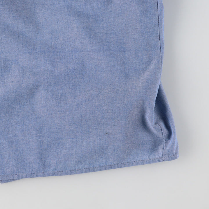 90'S Dickies Chambray Short Sleeve Work Shirt Men's XXL Vintage cotton Blue type light blue Vintage Second Hand