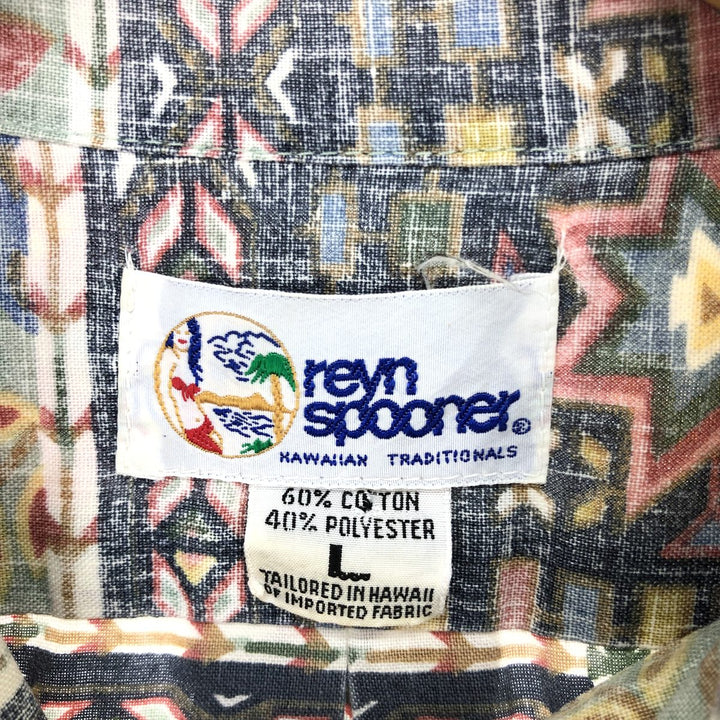 90'S Reyn Spooner Swimsuit Tag Bikini Tag All-Over Print Hawaiian Aloha Shirt Men's L /eaa452740