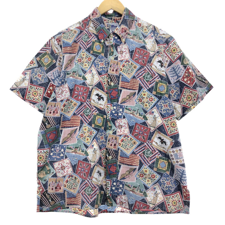 90'S Reyn Spooner Swimsuit Tag Bikini Tag Button Down Hawaiian Aloha Shirt Men's L Vintage /eaa452749