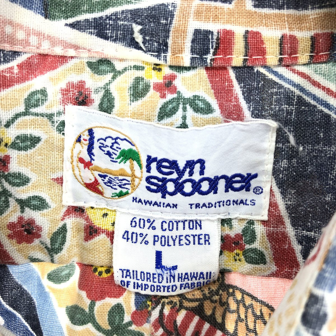 90'S Reyn Spooner Swimsuit Tag Bikini Tag Button Down Hawaiian Aloha Shirt Men's L Vintage /eaa452749