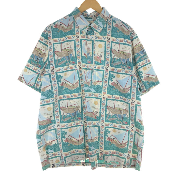 90'S Reyn Spooner DIETRICH VAREZ COLLECTION All-over Print Pullover Button-Down Hawaiian Aloha Shirt Men's XL /eaa452753