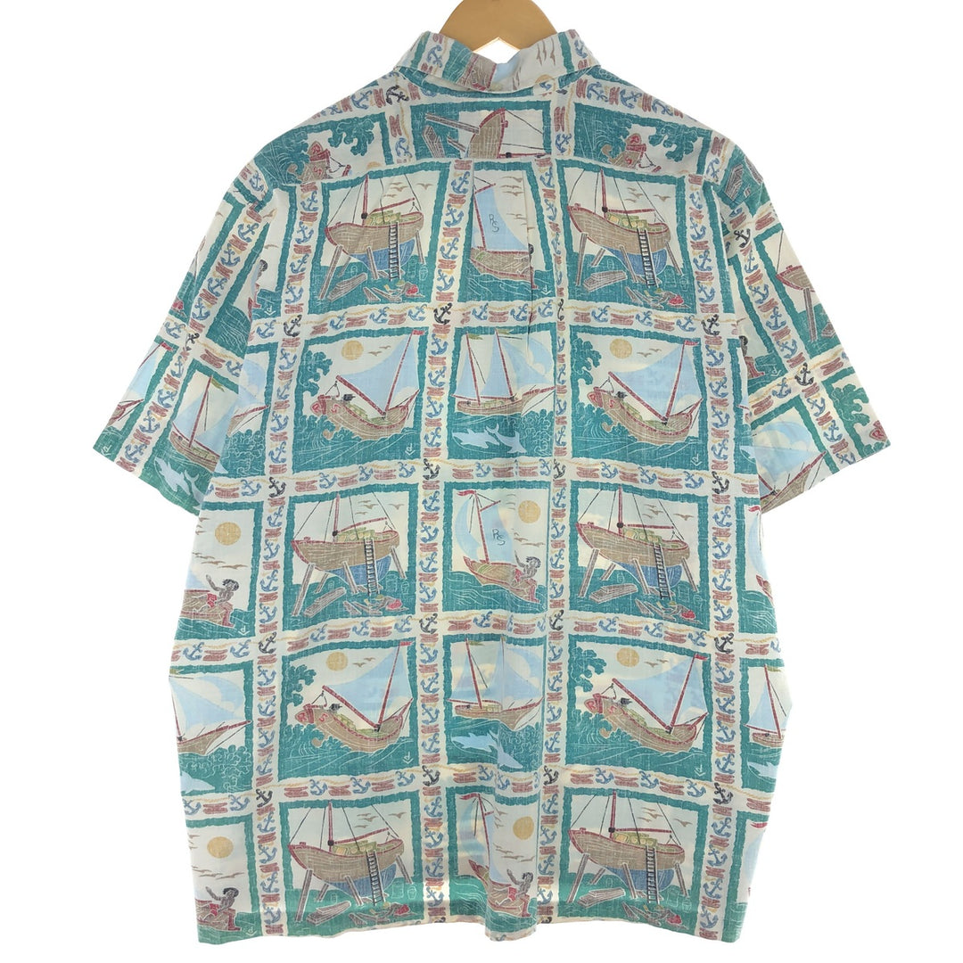 90'S Reyn Spooner DIETRICH VAREZ COLLECTION All-over Print Pullover Button-Down Hawaiian Aloha Shirt Men's XL /eaa452753