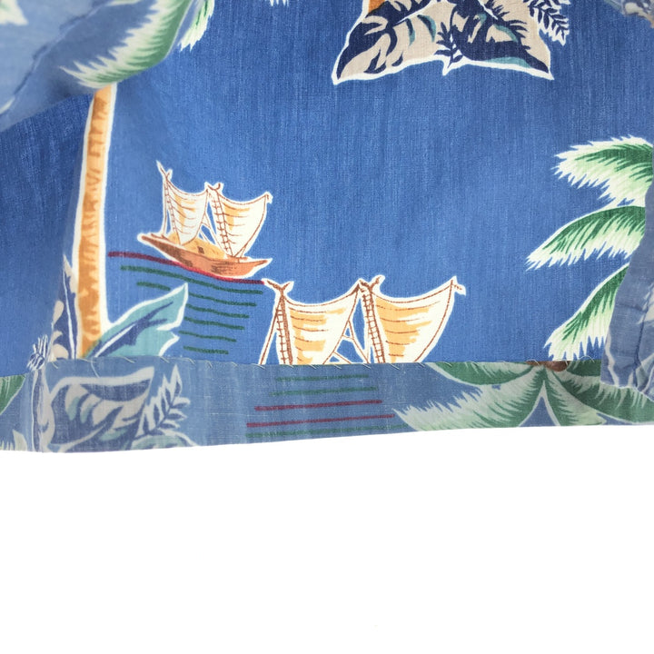 90'S Reyn Spooner Swimsuit Tag Bikini Tag All-Over Print Pullover Button-Down Hawaiian Aloha Shirt Made in Hawaii Men's M /eaa452754