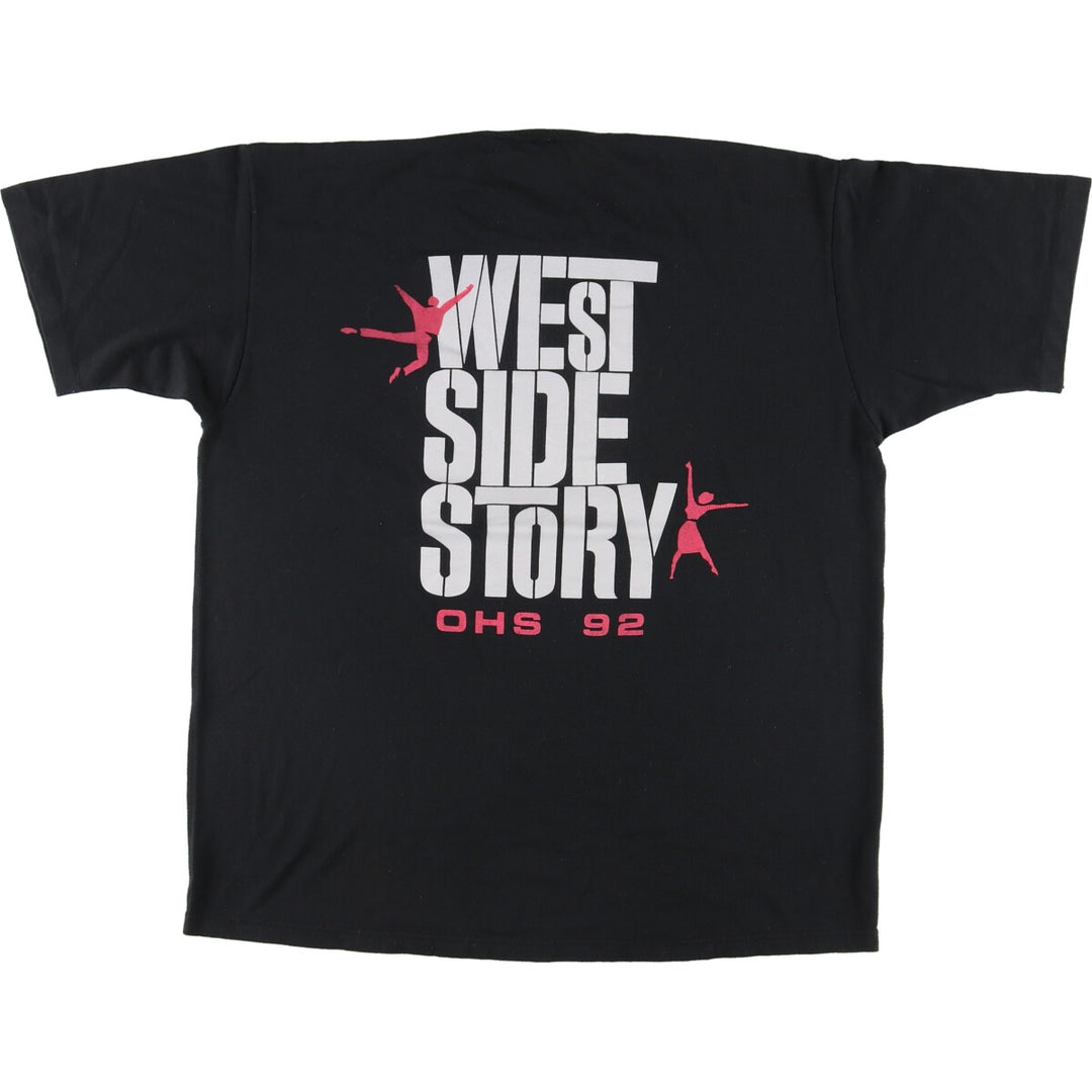 90'S Jerzees WEST SIDE STORY Musical Print T-Shirt Made in USA Men's XL Short Sleeve Vintage /eaa452774