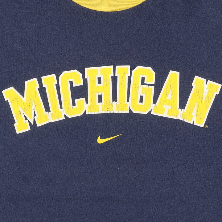 Nike Two-tone MICHIGAN University of Michigan College T-shirt Men's L /eaa452816