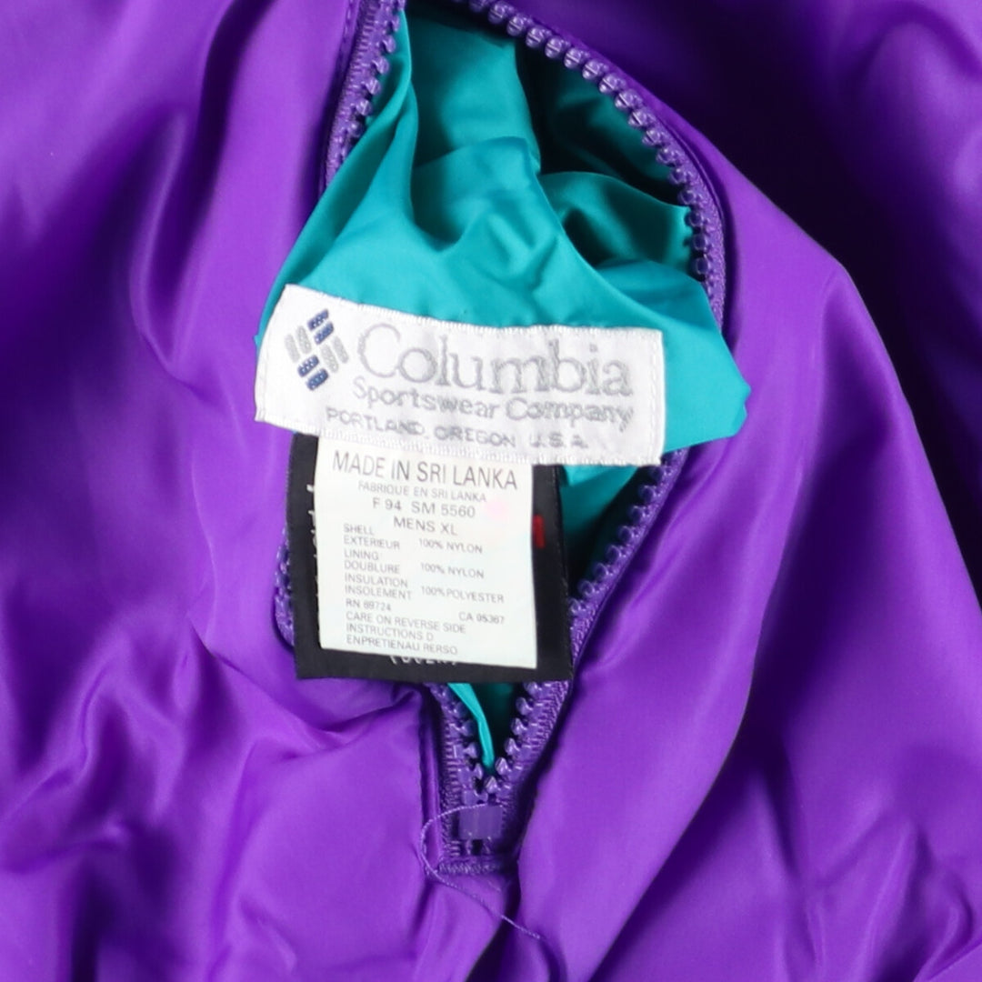 90'S Columbia White Tag Reversible Padded Jacket Puffer Jacket Men's XL Full Zip Vintage /eaa452947