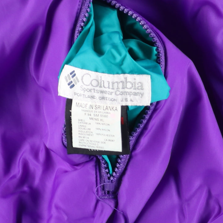 90'S Columbia White Tag Reversible Padded Jacket Puffer Jacket Men's XL Full Zip Vintage /eaa452947