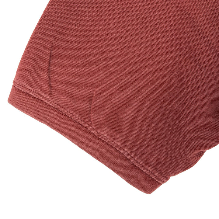 00'S Eddie Bauer short sleeve polo shirt, men's size L cotton wine-red Vintage Second Hand