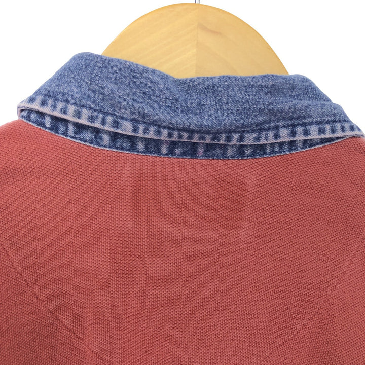 00'S Eddie Bauer short sleeve polo shirt, men's size L cotton wine-red Vintage Second Hand