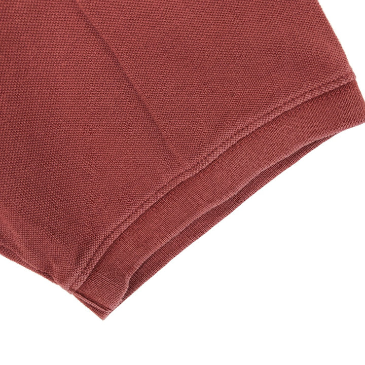 00'S Eddie Bauer short sleeve polo shirt, men's size L cotton wine-red Vintage Second Hand