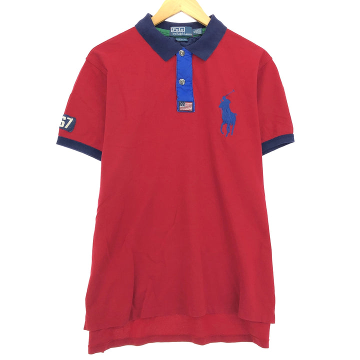 POLO by Ralph Lauren CUSTOM FIT Big Pony Short Sleeve Polo Shirt Men's XL /eaa452975