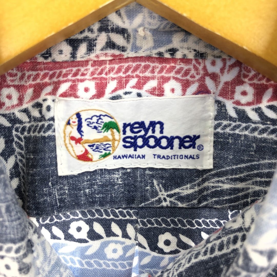 90'S Reyn Spooner Swimsuit Tag Bikini Tag All-Over Print Pullover Hawaiian Aloha Shirt Men's M Vintage /eaa453011